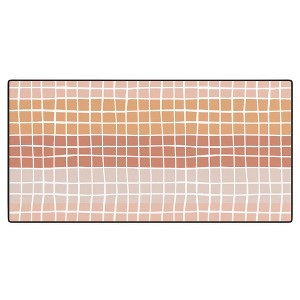 Menina Lisboa Terracotta Color Block Stripes Desk Mat - 1 of 4