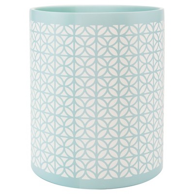 Felix Wastebasket Aqua Blue - Allure: Resin Material, 6.1L Capacity, Solid Pattern, 9.375" Height