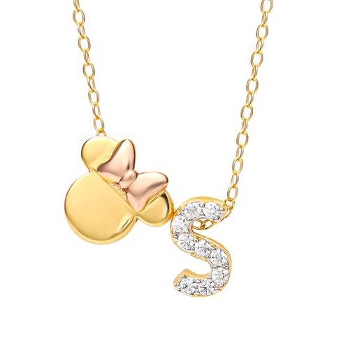 Hello Kitty Womens Enamel Hello Kitty And Sliding Pave Initial Necklace -  Letter O : Target