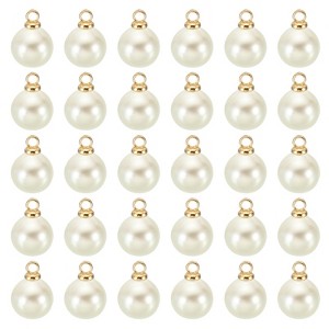 Unique Bargains Plastic Bulk Elegant DIY Crafts Jewelry Making Pearl Pendant 100 Pcs - 1 of 4