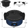 8.5 Quart Programmable Slow Cooker: Multi-Cooker Food Warmer with Locking Lid & Digital Timer, Adjustable Tempature Control, Dishwasher Safe - 2 of 4