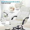 Mshliw Executive Office Chair with Footrest, 400LB Capacity PU Leather Reclining Desk Chair with Arms, Lumbar Support & Swivel Wheels - 2 of 4