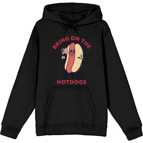 Americana Bring On The Hot Dogs Adult Long Sleeve Hoodie - image 1 of 2