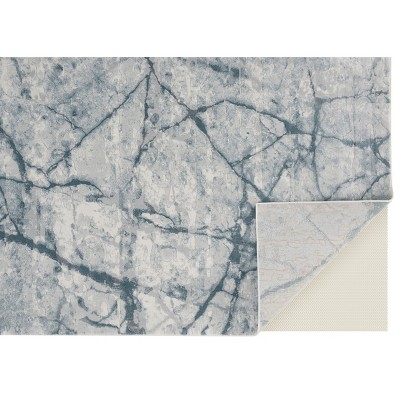 Gray Abstract Stain-Resistant Rectangular Area Rug