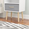 SEVOBAL Nightstands, Collapsible Fabric Drawer Nightstand with Two Storage Tiers for Bedroom and Living Room, White, 15.8"*11.8"*24.8" - 3 of 4
