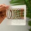 Paaaawaters 5 pairs of fashionable circular earrings for women, retro autumn and winter style, Maillard color - 3 of 4