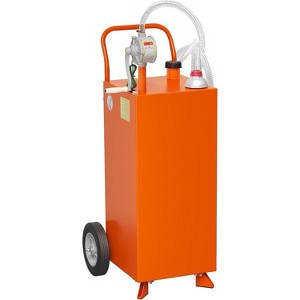 Acekool Gallon Wheeled Fuel Tank with Hand Pump - 10ft Hose for Gas, Diesel - Safe Refueling for Cars, Mowers, Boats - 1 of 4