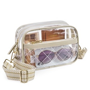 Clear Bag for Stadium Events Quilted Clear Purse for Women Stadium Approved PVC Crossbody Concert Bag - 1 of 4