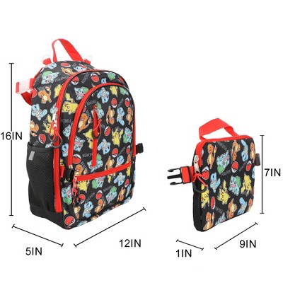 Pokemon Starters & Pokeballs All-Over Print 16" Backpack & Lunch Kit Value Set - image 3