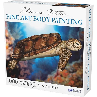 Funwares Johannes Stotter Sea Turtle Body Art 1000 Piece Jigsaw Puzzle