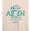 Women's - Peanuts - Snoopy Aspen Colorado USA Lightweight French Terry Wide Neck Long Sleeve Shirt - 2 of 4