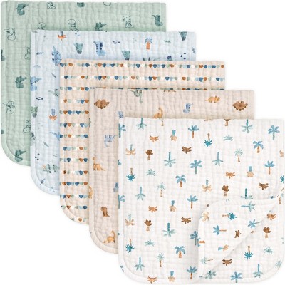 Полотенце для кормления KeaBabies Lyra 21″×10″, Dino Park