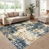 Modern Abstract Large Living Room Bedroom Area Rugs, Soft Non Slip Contemporary Throw Carpet for Dining Room - 3 of 4