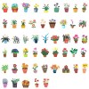 Wrapables Waterproof Vinyl Stickers for Water Bottles, Laptop, Phones, Skateboards, Decals for Teens, 100pcs, Cats & Plants - 3 of 4