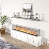 Fireplace Mantel, Solid Fir Wood, Floating Farmhouse Shelf, Heavy Duty Wall Mounted - 2 of 4