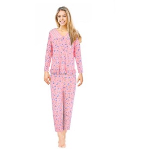 JEFFRICO Pajamas For Women 2 Piece Set Long Sleeve Sleepshirt With Pants Sleepwear Soft Pajamas - 1 of 4