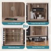 Bestier 70" Modern TV Stand with Electric Fireplace and LED Lights, Gaming Entertainment Center with Cabinet and Large Storage in Living Room - 3 of 4