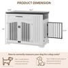 43.7'' Wooden Dog Crate Furniture, Chew-Resistant Indoor Dog Kennel with Feeding Bowls, Decorative Dog Cage End Table for Small/Medium Dogs - 3 of 4