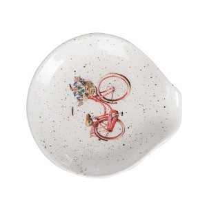 Transpac Ceramic Bike Spoon Rest Home Decor Patriotic Design Perfect for Kitchen and Dining Ceramic Spoon Holder - 1 of 2
