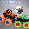 Monster Truck Toys Friction Powered Toy Cars Push and Go Vehicles for Kids Christmas Birthday Party Gift for Boys Girls Aged 3-5 Orange - 4 of 4