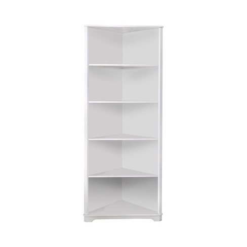 5 tier deals corner shelf white