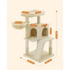 Feandrea Cat Tree, Small Cat Tower, Cat Condo, Kitten Activity Center with Scratching Post, Basket, Cave - 3 of 4