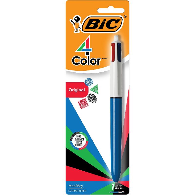 BIC 4-Color Retractable Ballpoint Pen Medium Point 24623, 1 of 9