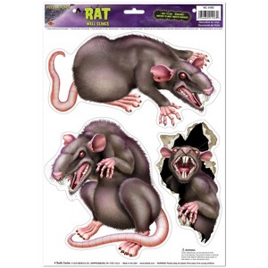Beistle Rats Peel 'N Place, 12" x 17" Sh, (9/Pkg) Multicolored - 1 of 1