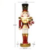 LuxenHome Lighted Red Nutcracker Soldier with Presents, Battery Operated Holiday Decoration - 3 of 4