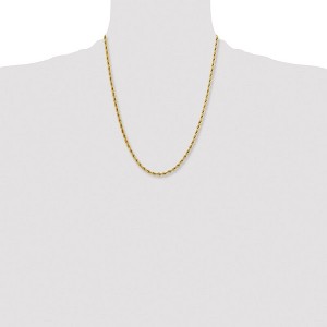 Chisel Stainless Steel Polished Yellow IP-plated 4mm 22" Rope Chain Necklace - 1 of 4