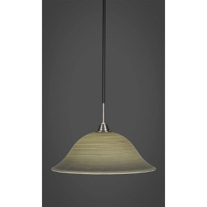 Toltec Lighting Paramount 1 - Light Pendant in  Matte Black/Brushed Nickel - 1 of 1