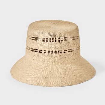Straw Bucket Hat - A New Day™ Beige