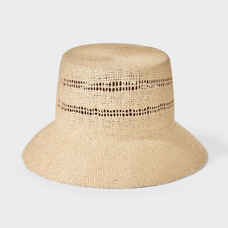 Straw Bucket Hat - A New Day&#8482; Beige, 1 of 6