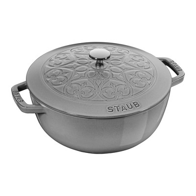 STAUB Cast Iron 3.75-qt Essential French Oven with Lilly Lid