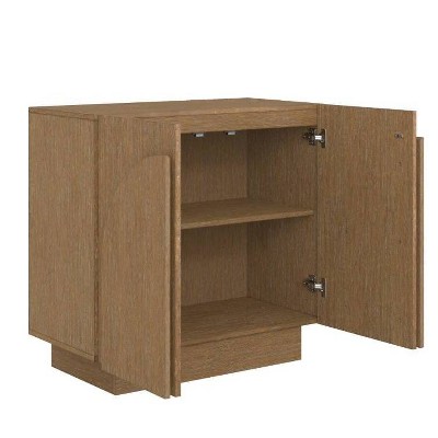 Iris Light Brown Wood Storage Cabinet Set with Arched Doors