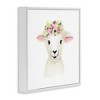 Stupell Industries Baby Lamb Sheep Flower Crown, 24" x 24" - 3 of 4