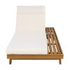 Christopher Knight Home Darla Outdoor Acacia Wood Adjustable Chaise Lounge with Water-Resistant Cushion - 2 of 4