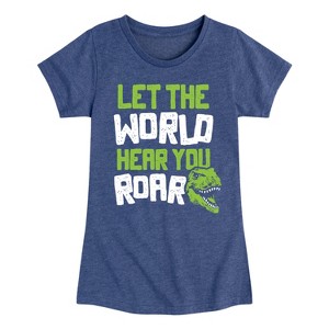 Girls' - Instant Message - Dinosaur Fitted Short Sleeve Graphic T-Shirt - 1 of 4
