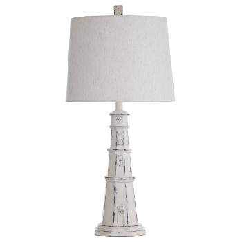 Berwyn Light House Table Lamp with Tapered Drum Shade White - StyleCraft