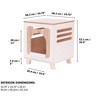 Teamson Pets Elyse Elevated Wooden Cat Litter Box Enclosure & Side Table with Vent Holes, Tan - 4 of 4