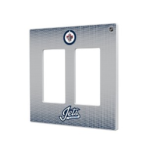 NHL Western Conference Teams Linen Hidden-Screw Light Switch Plate for Double Rocker - 1 of 4