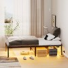 ChicFurnit Mattress Bases Metal Platform Bed Frame Modern Heavy Duty Steel Support Design for Bedroom Comfort, Black, 70"*40"*14" - 2 of 4