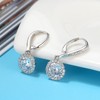 Halo Round Dangle Earrings for Women Sterling Silver Clear Cz Ginger Lyne Collection - 4 of 4