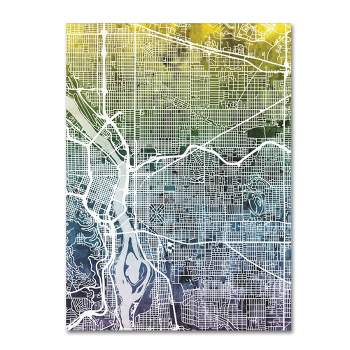Michael Tompsett Portland Oregon Street Map V Unframed Wall Canvas Art