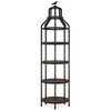 Resenkos Bookshelf, Bookcase Standing Shelf Unts,Industrial Bookshelf, 4-Tier Etagere Bookcase with Bird Cage Design,Walnut & Black Brown - 3 of 4