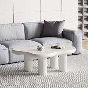 NicBex Cream Style Cloud Coffee Table with Solid Legs,Funky Minimalist Tea Table,Center Table for Living Room - 1 of 4
