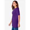 Woman Within Plus Size 7-Day Embroidered Layered-Look Tunic - 4 of 4