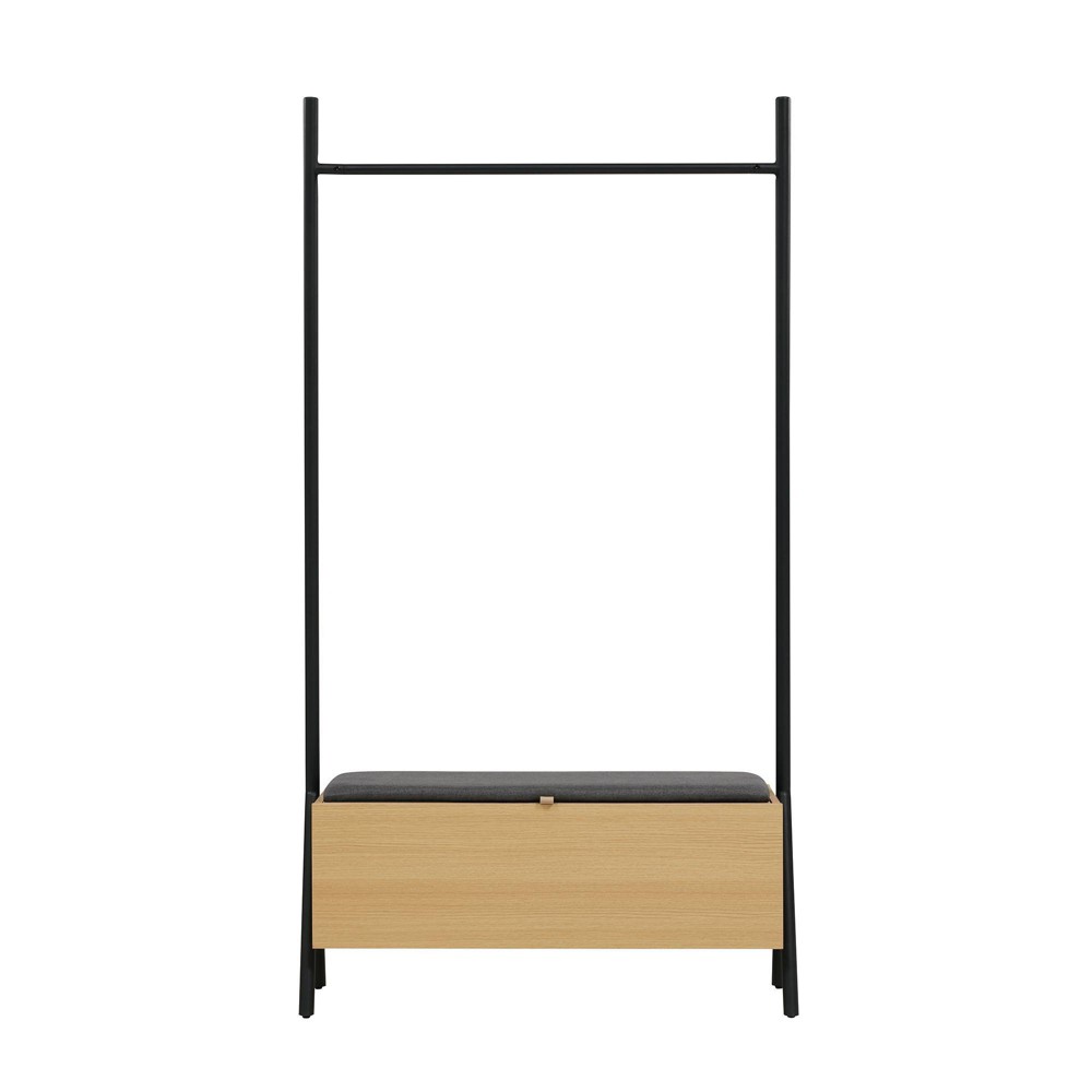 Manhattan Comfort 38" Paloma Open Hanging Closet Light Oak