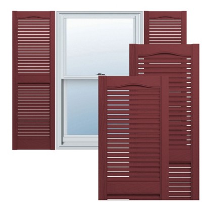 Bordeaux 63" x 14.5" Vinyl Louvered Shutters
