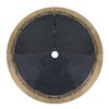 Northlight 48" Rustic Burlap and Chambray Christmas Tree Skirt - 3 of 4